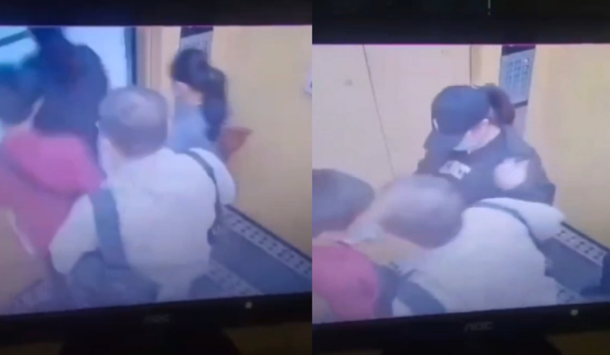 Rekaman CCTV apartemen di Jakarta Utara, lokasi bunuh diri satu keluarga.