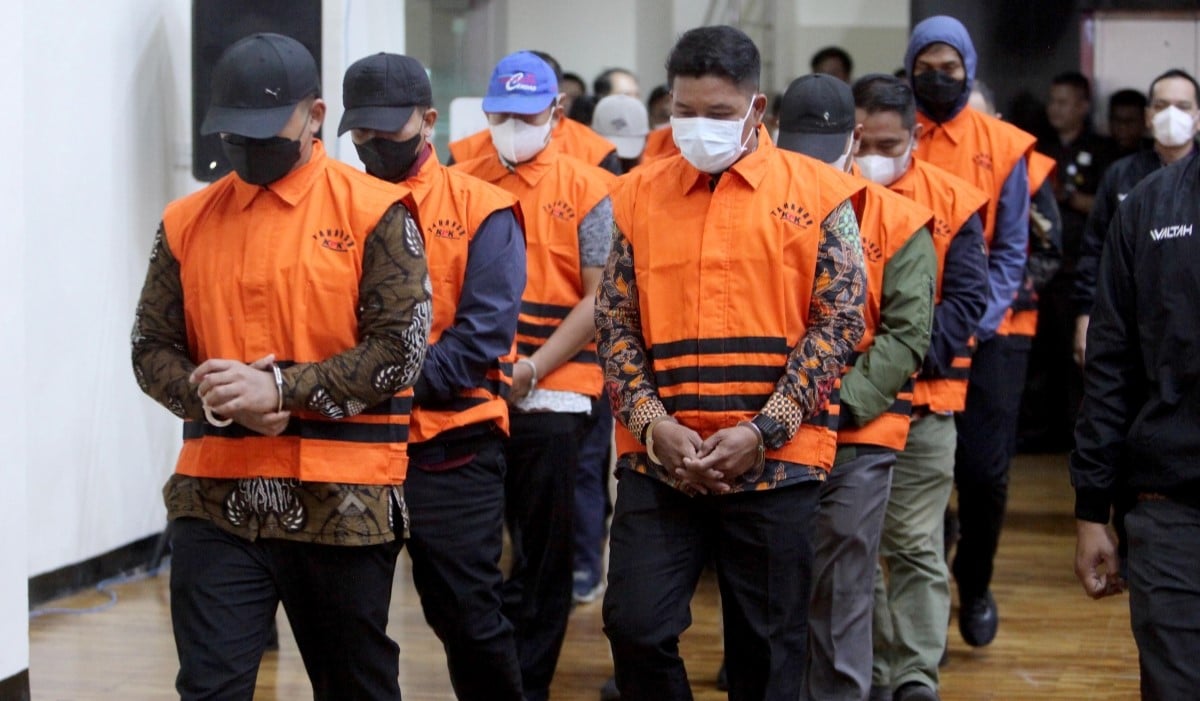 Sejumlah pegawai rumah tahanan Komisi Pemberantasan Korupsi (KPK) tersangka pungli 