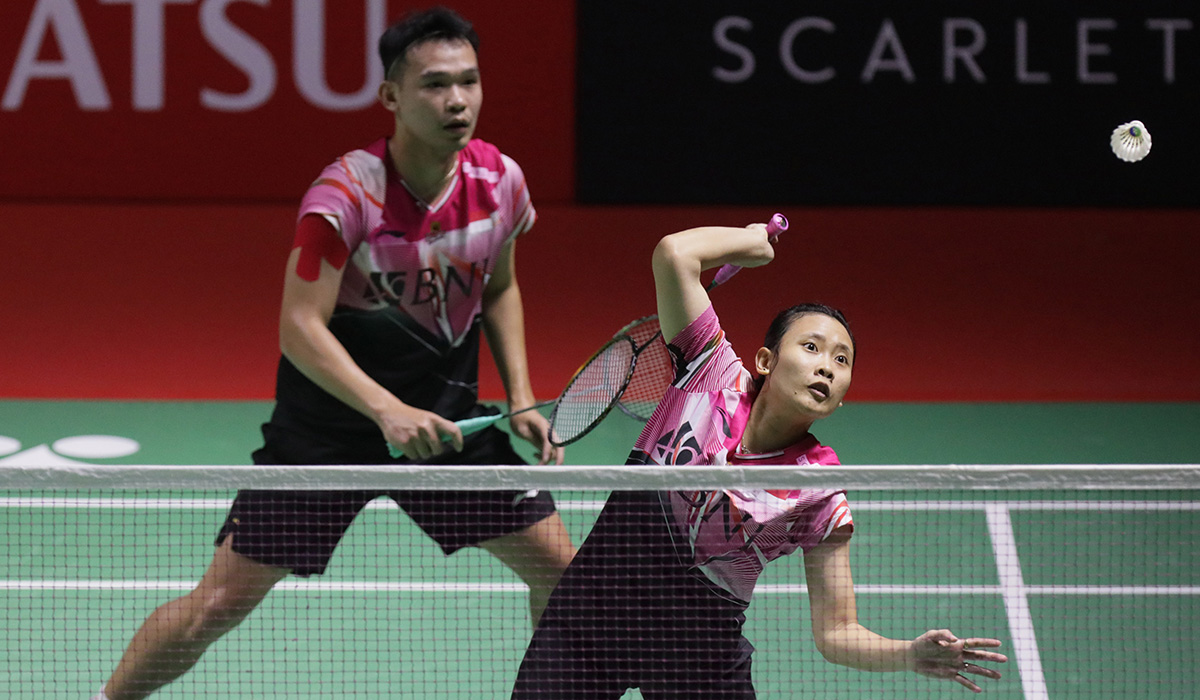 Rinov Rivaldy (kiri) dan Pitha Haningtyas Mentari.