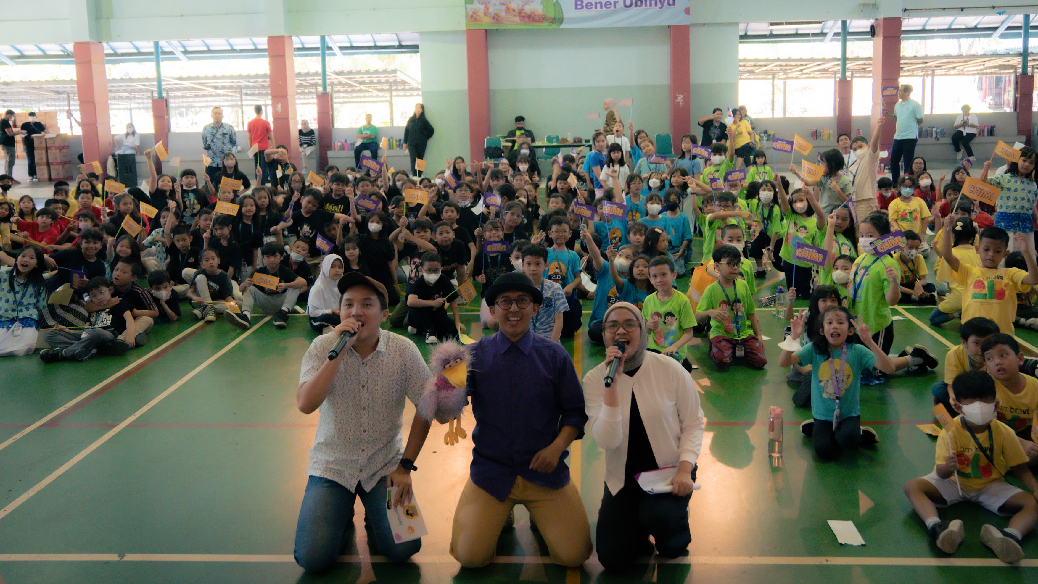 kegiatan Chimi Goes to School yang bertujuan untuk mengajarkan anak akan kebiasaan hidup sehat.