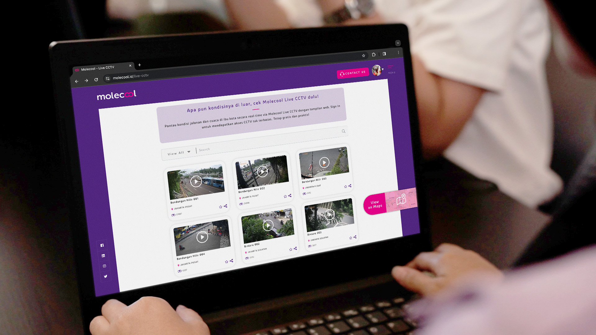 CCTV kemcaetan Jakarta bisa dipantau dari laptop dan gawai pribadi