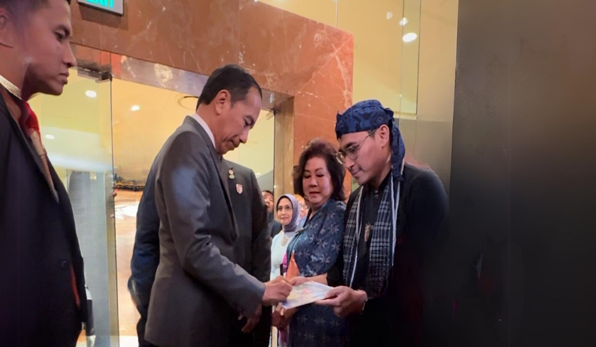 Paguyuban Baduy turut menyambut kedatangan Presiden Joko Widodo di Melbourne, Australia, Senin (4/3), untuk menghadiri KTT ASEAN-Australia.