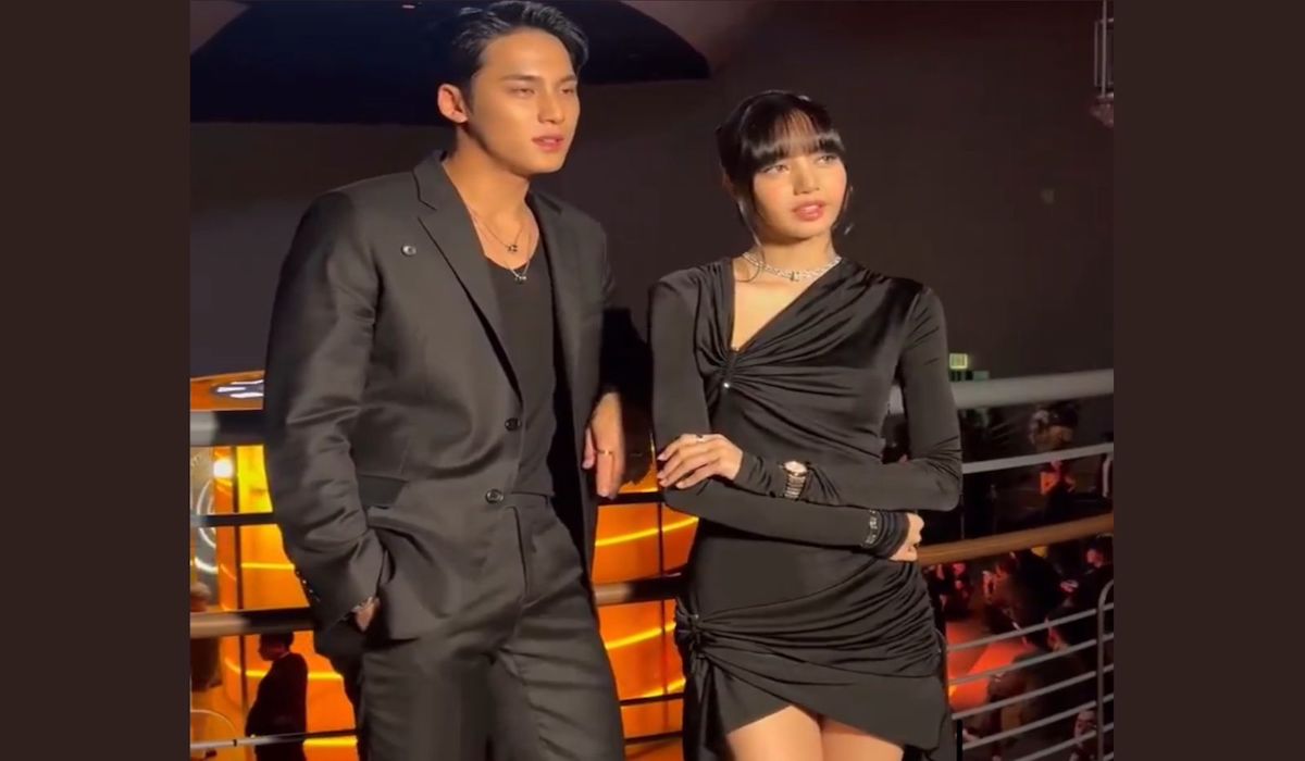 Interaksi Lisa Blackpink dan Mingyu Seventeen dalam acara fashion show Bvlgari