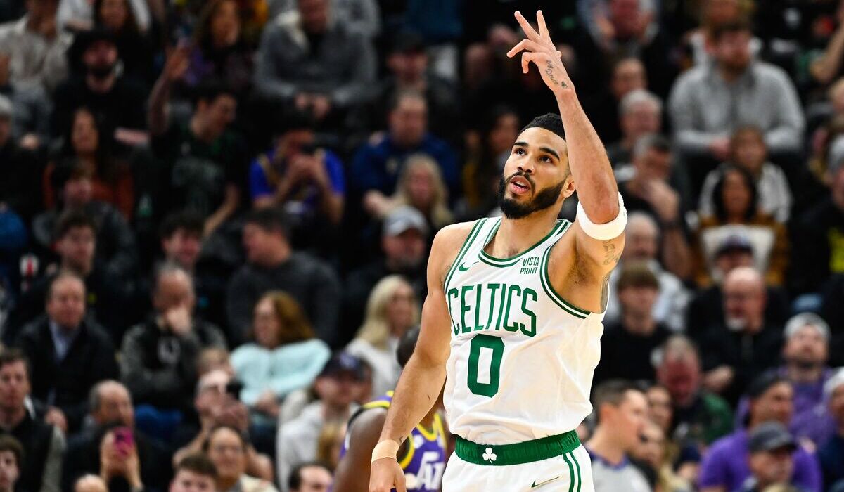 Pemain NBA tim Boston Celtics, Jayson Tatum.
