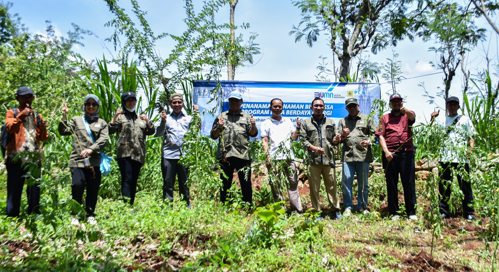 PLN EPI menanam 100 ribu bibit tanaman energi di Gunung Kidul, Yogyakarta.