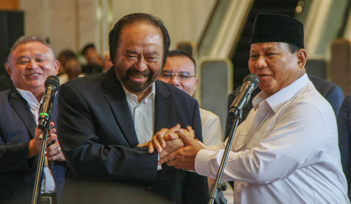 Ketum NasDem Surya Paloh-Presiden terpilih periode 2024-2029 Prabowo Subianto