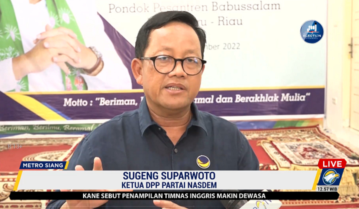 Ketua DPP Partai NasDem Sugeng Suparwoto.