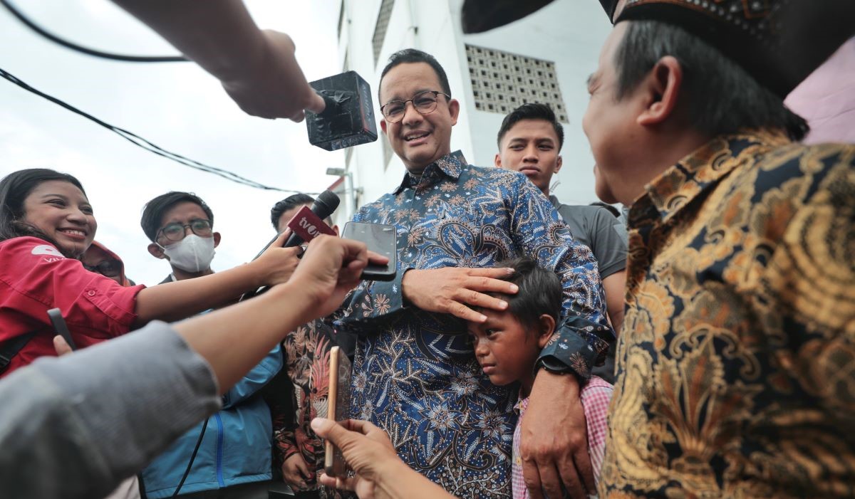 Anies Baswedan merespons soal menanjaknya perolehan suara Partai Solidaritas Indonesia (PSI) pada sistem penghitungan suara KPU