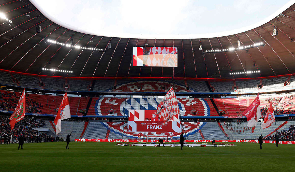 Stadion Allianz Arena, Muenchen, Jerman.
