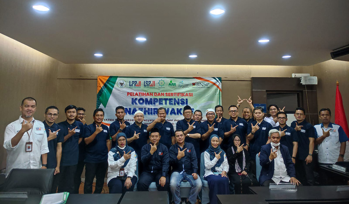 Sertifikasi skema penyaluran manfaat wakaf yang difasilitasi oleh Lembaga Sertifikasi Profesi (LSP) Badan Wakaf Indonesia, di Hotel Sofyan J