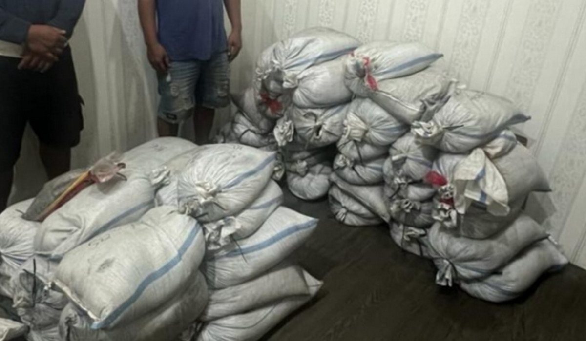 Ilustrasi karungan timah ilegal.