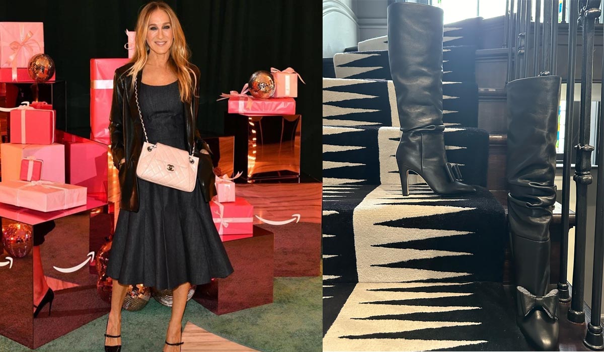 Sarah Jessica Parker merayakan ulang tahunnya yang ke-59 dengan membagikan foto sepasang sepatu boots warna hitam dan pita.