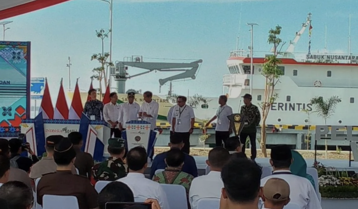 Presiden Joko Widodo resmikan dua pelabuhan di Teluk Palu