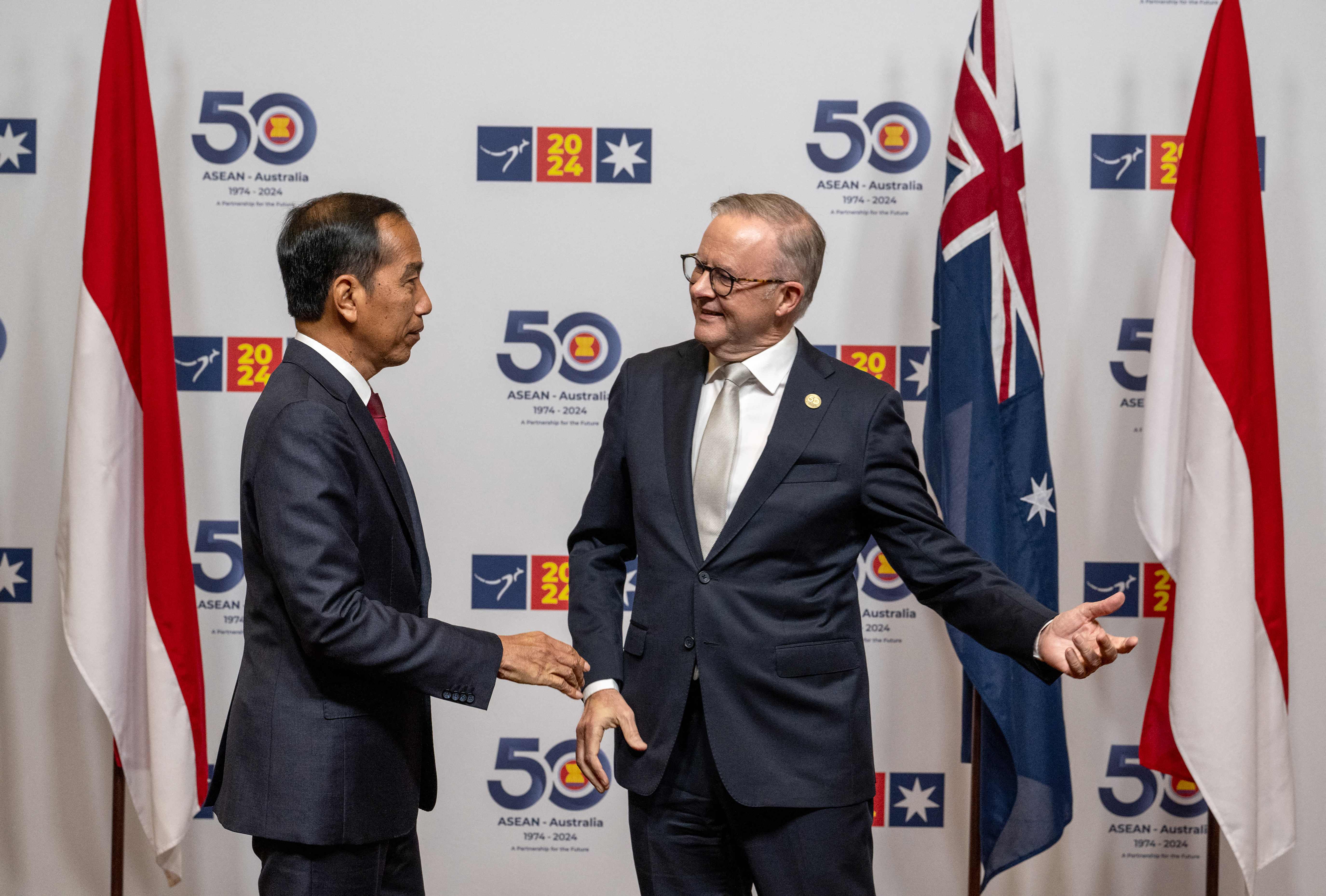 PRESIDEN Joko Widodo bertemu dengan Perdana Menteri Australia, Anthony Albanese, di Melbourne Convention and Exhibition Centre (MCEC)