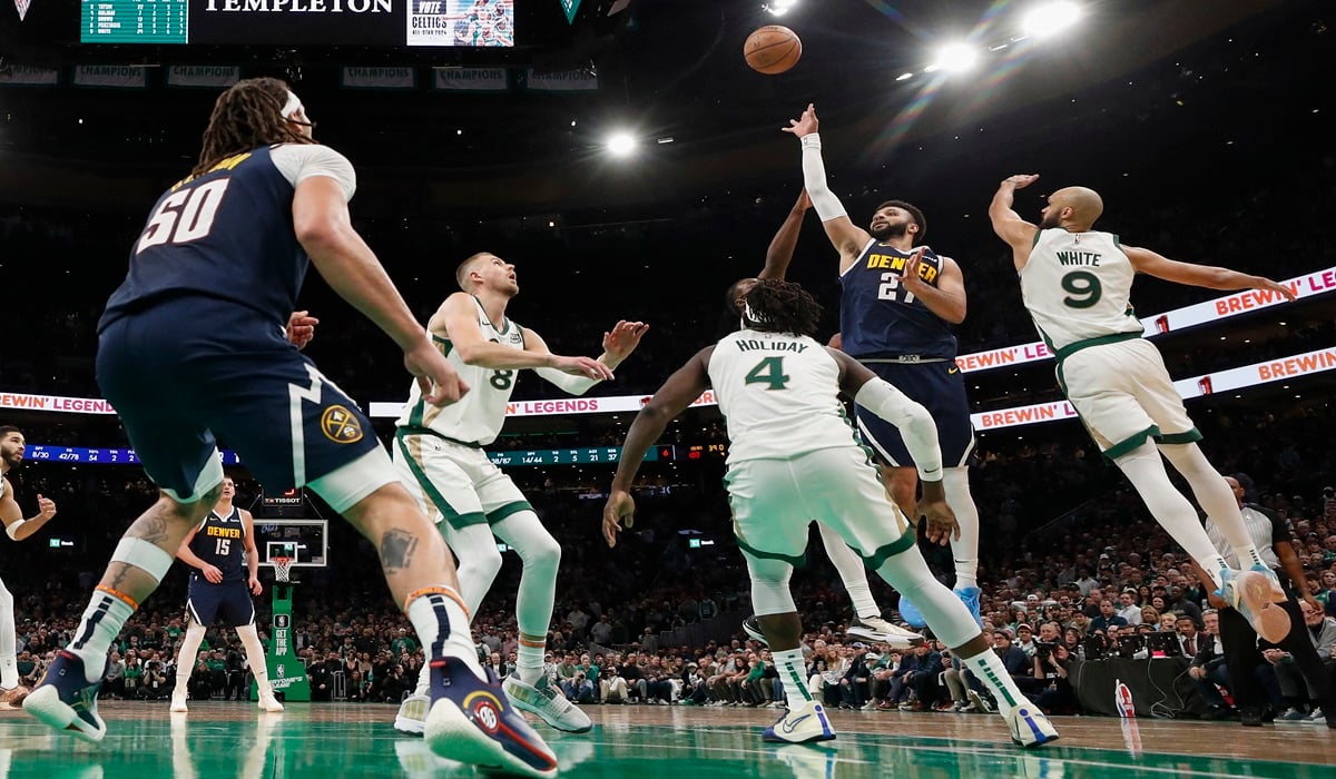 Laga NBA antara Denver Nuggets dan Boston Celtics