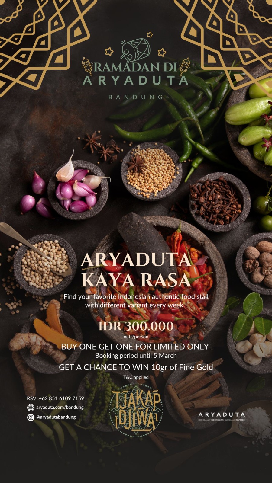 Persembahan sajian kuliner khas Nusantara di Aryaduta Bandung