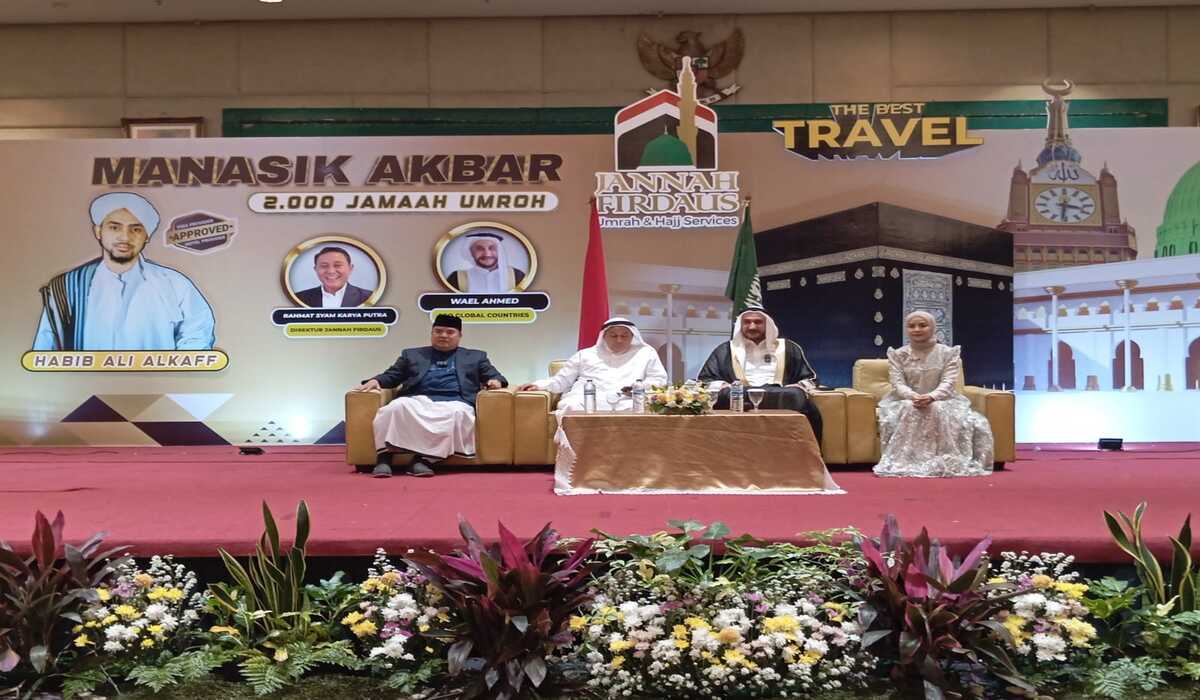 Manasik Akbar yang diadakan Jannah Travel di Jakarta, Minggu (2/3).