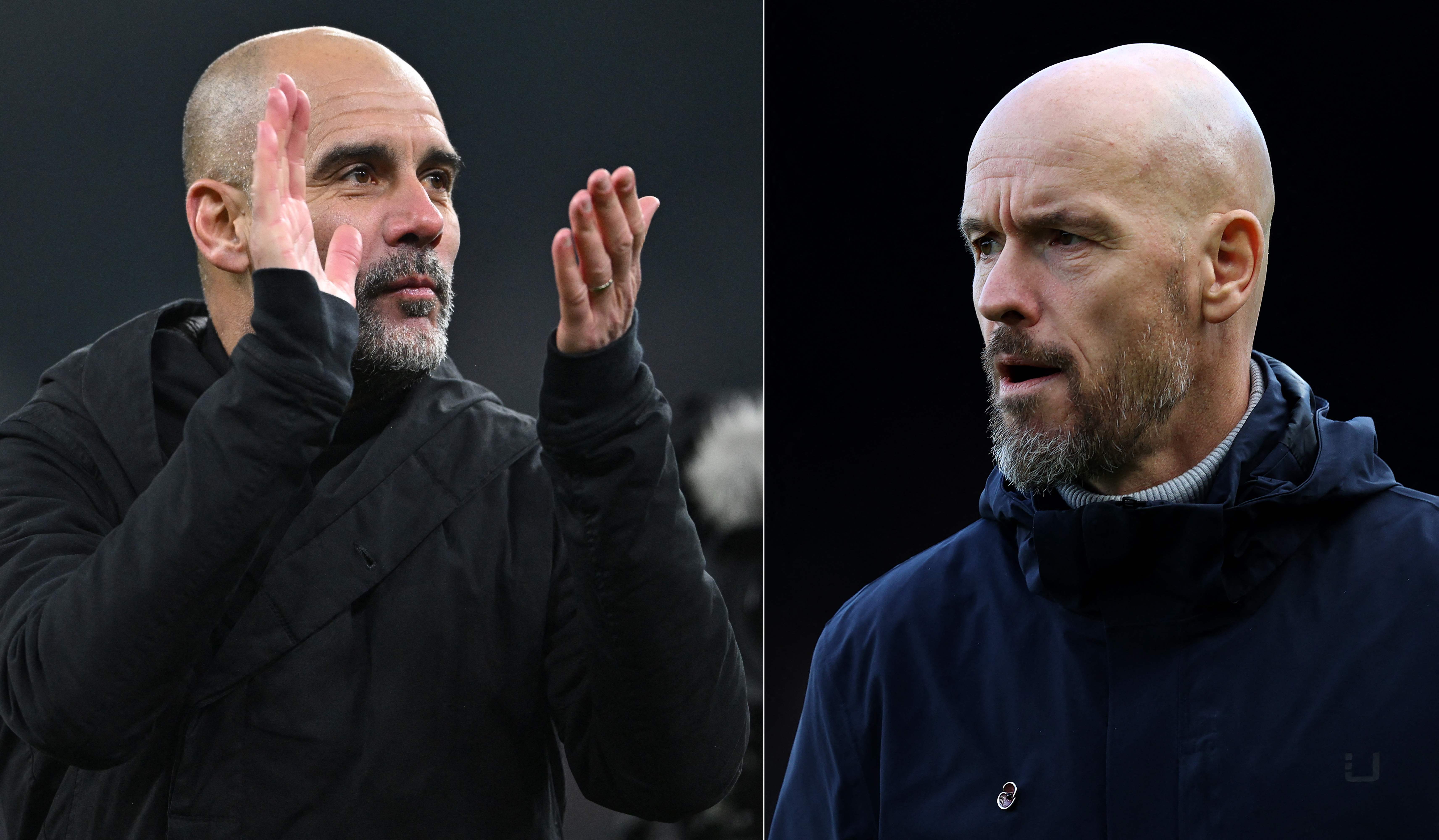 Pep Guardiola vs Erik Ten Hag 