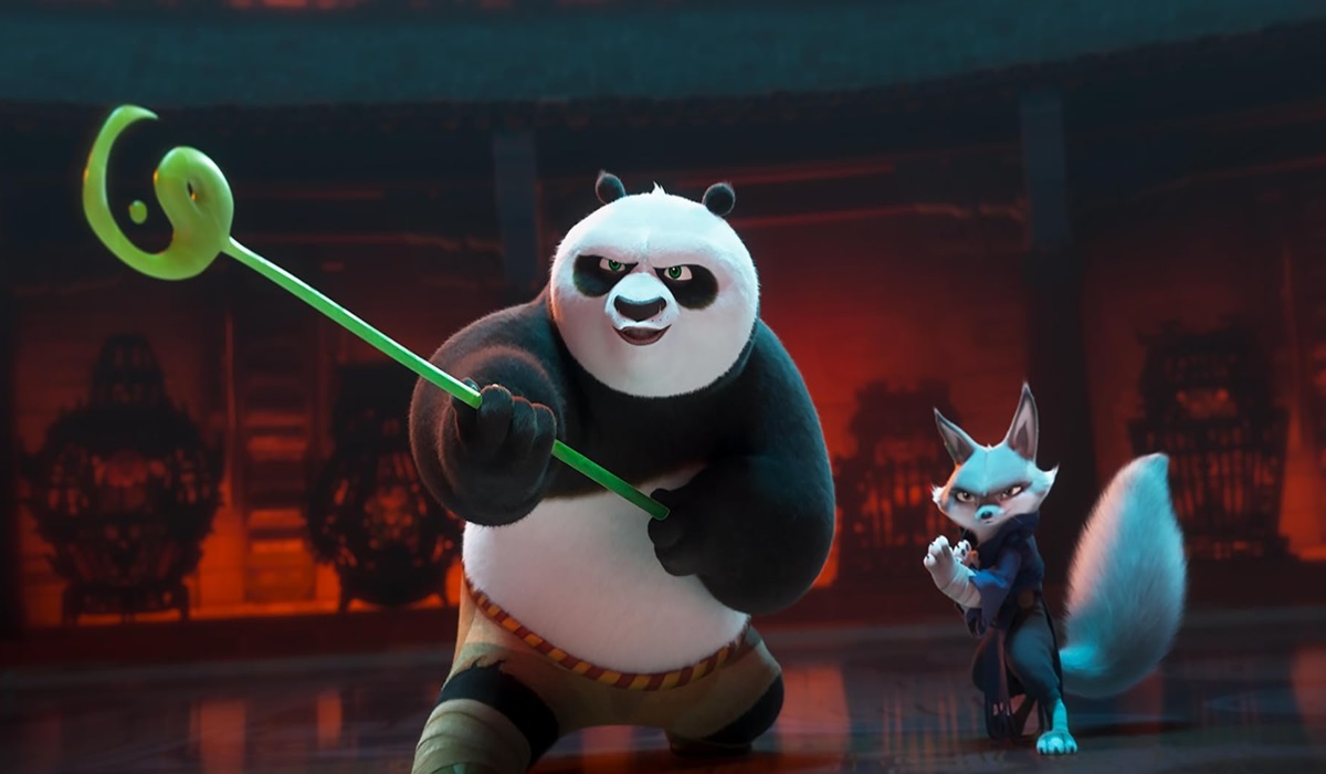 Cuplikan adegan dari film Kung Fu Panda 4