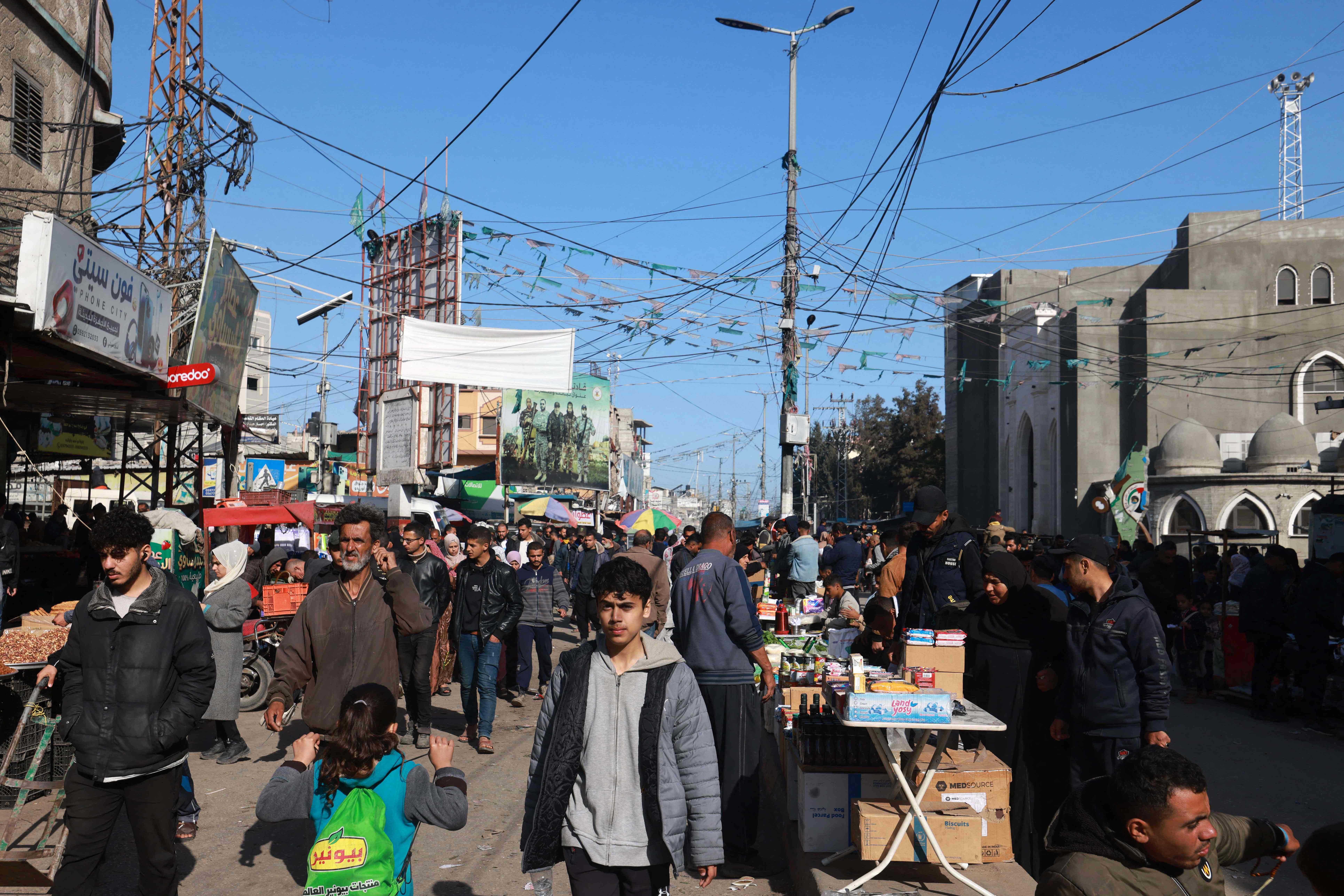Suasana di Rafah saat menyambut Ramadan