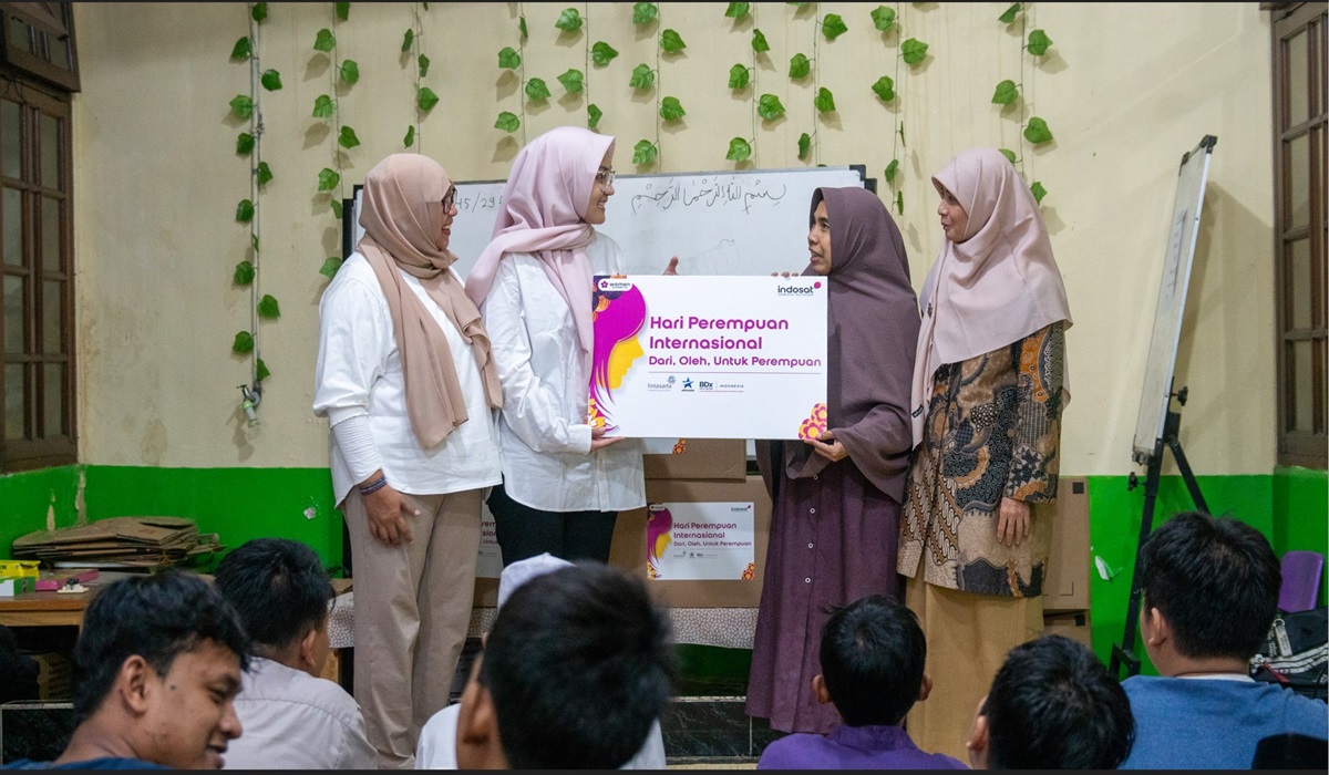 Kegiatan Indosat Ooredoo Hutchison di Hari Perempuan Internasional.