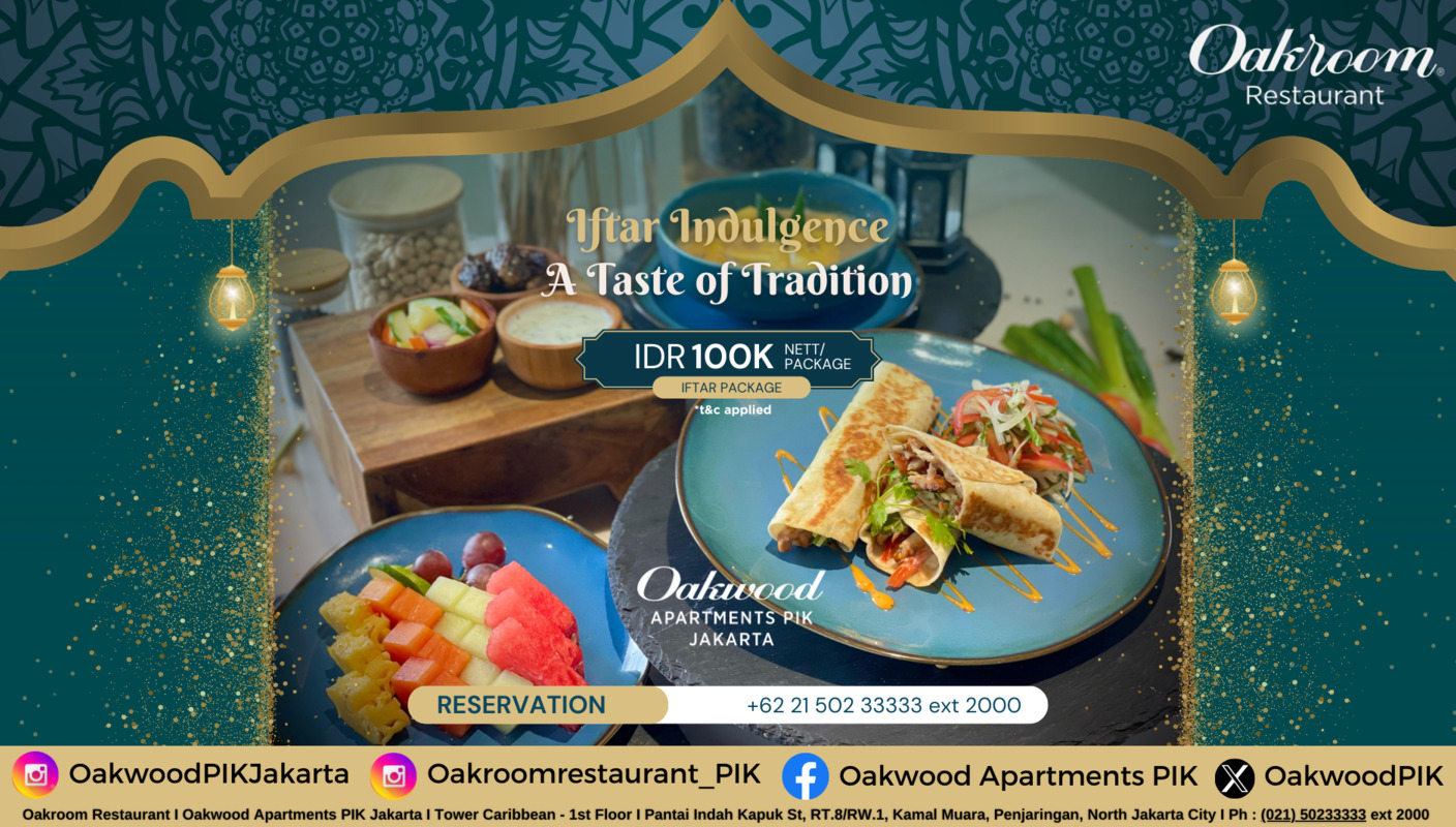 Paket berbuka puasa di Oakwood Apartments PIK Jakarta.
