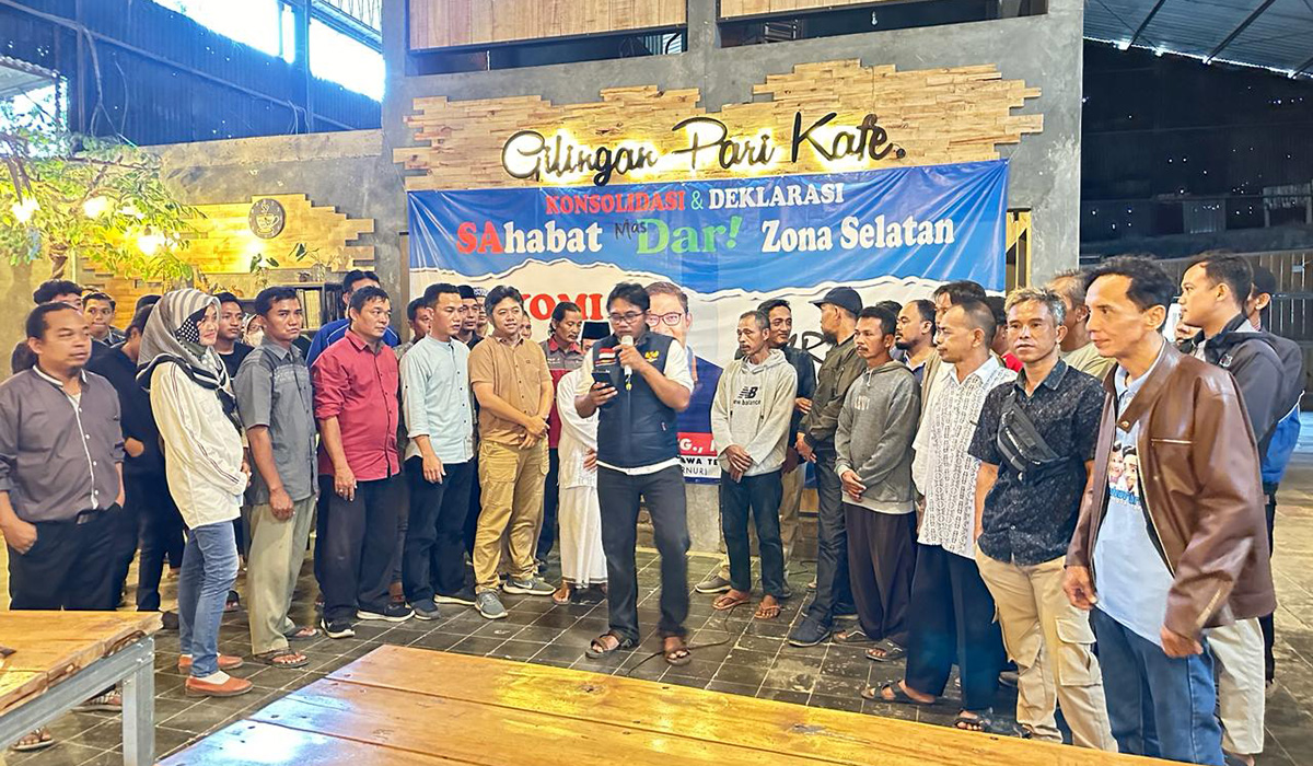 Relawan Sadar (Sahabat Mas Dar) Zona Selatan Jawa Tengah mendeklarasikan dukungan untuk Sudaryono sebagai bakal calon gubernur Jawa Tengah.