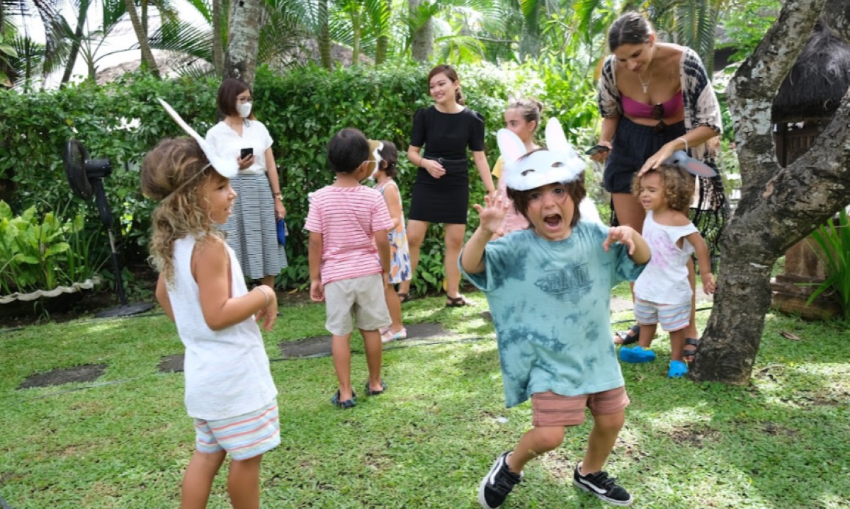 Egg Hunting at Hotel Tugu Bali.