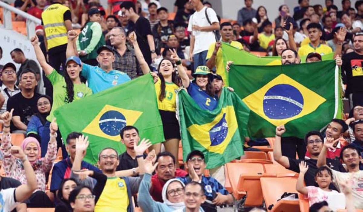 Para pendukung Timnas Brasil