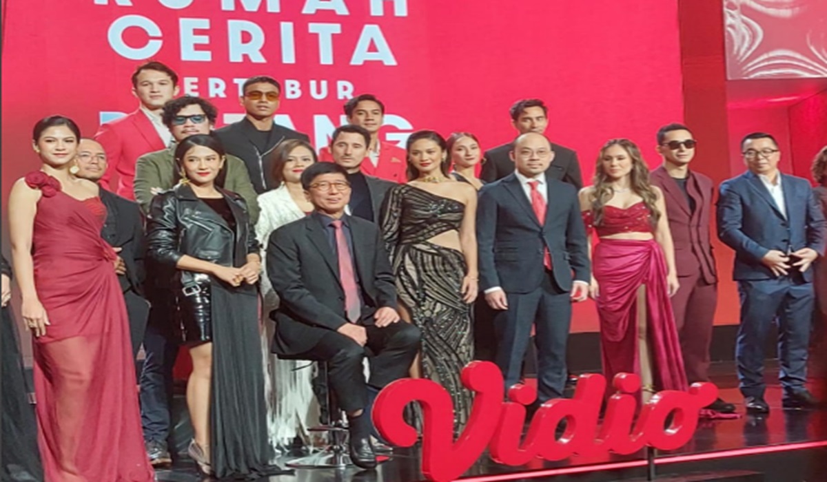 Konferensi pers Vidio yang meluncurkan 15 serial baru.