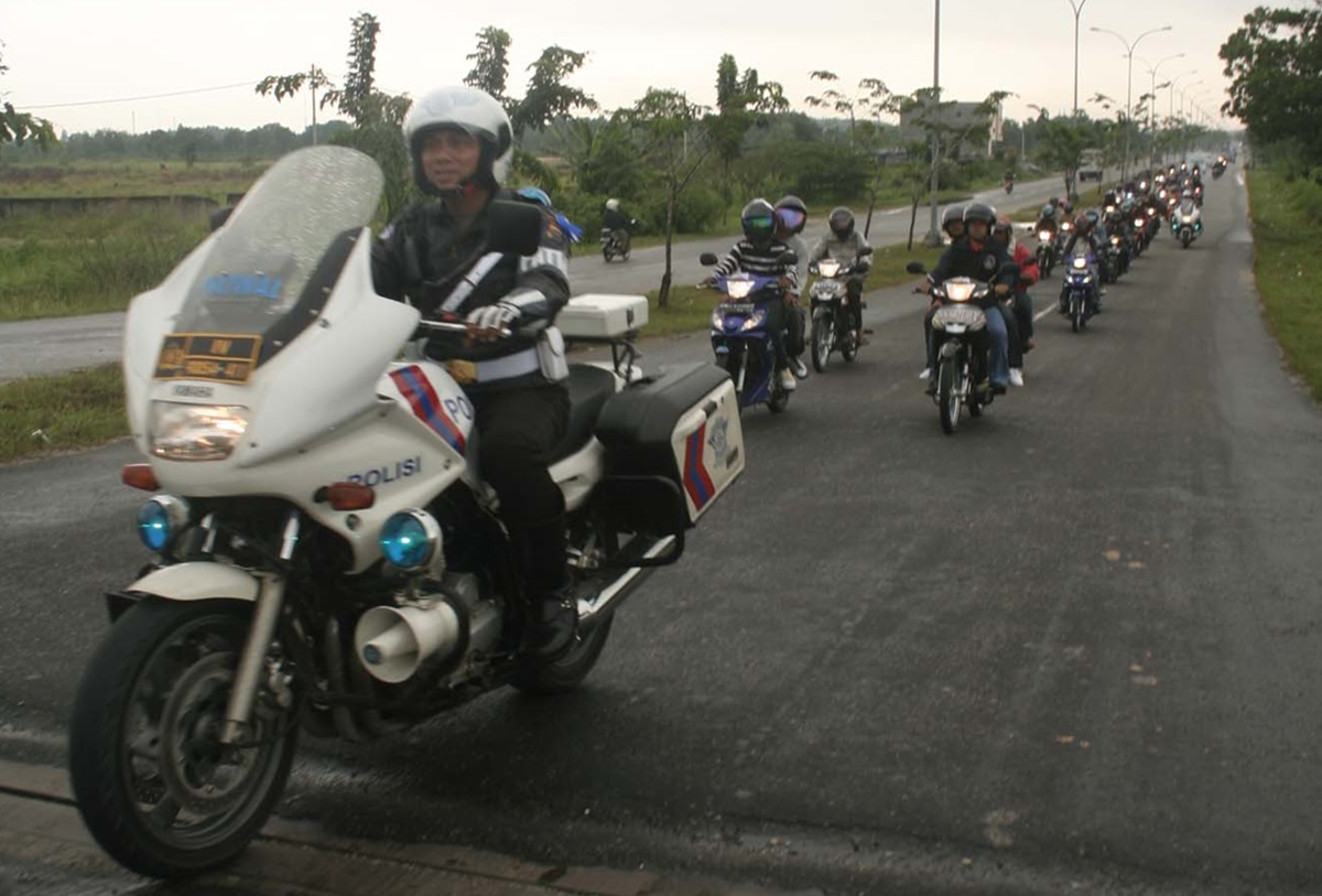 Ilustrasi - para pemudik sepeda motor akan mendapat pengawalan saat mudik-balik Lebaran 2024 