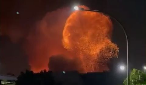 Gudan peluru milik TNI meledak.