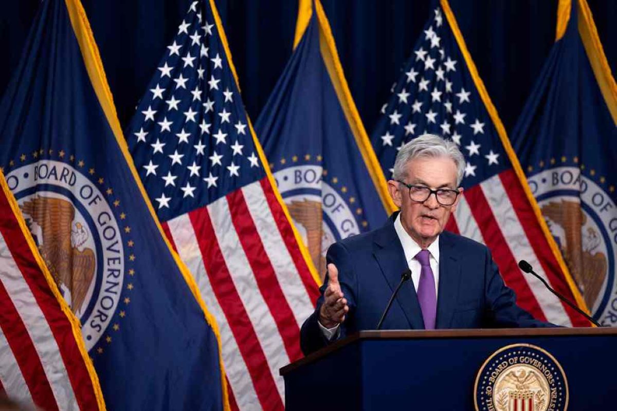 Gubernur Bank Sentral Amerika Serikat The Fed, Jerome Powell,.