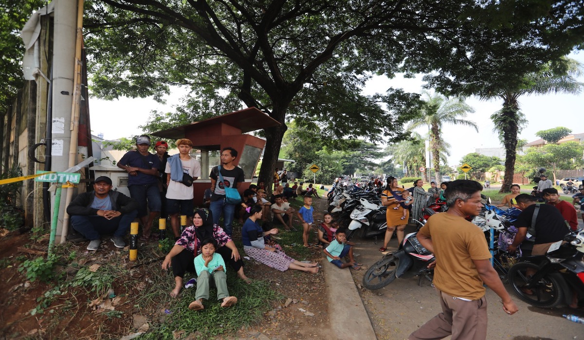 Ledakan gudang amunisi di Kecamatan Gunung Putri, Kabupaten Bogor, Jawa Barat, Minggu (31/3)