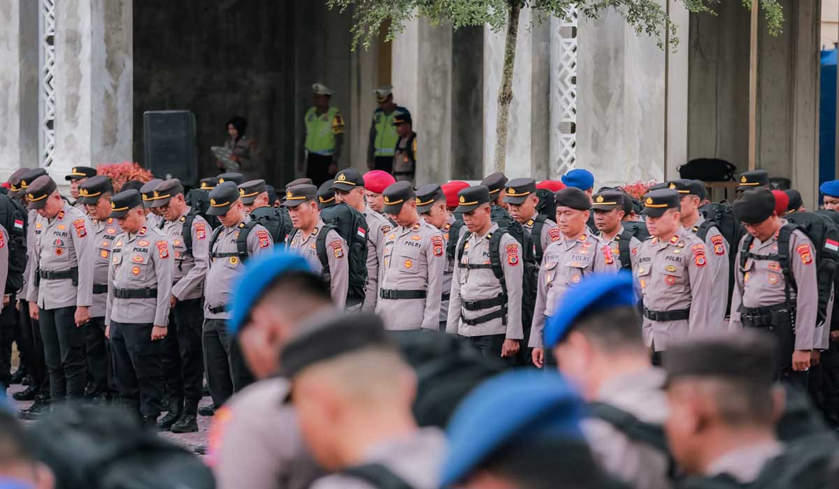 Apel persiapan pengamanan arus mudik Lebaran 2024.