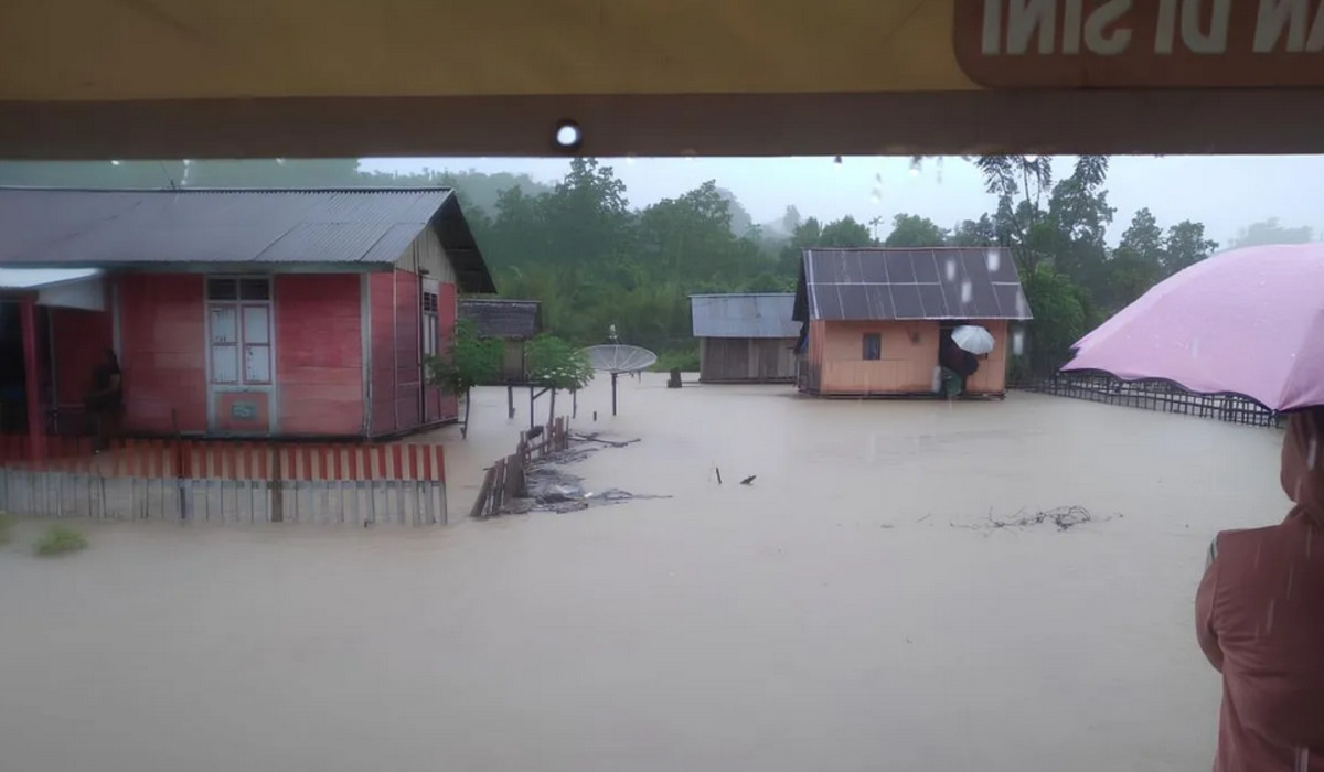 Banjir di Buol Sulteng yang mulai surut.