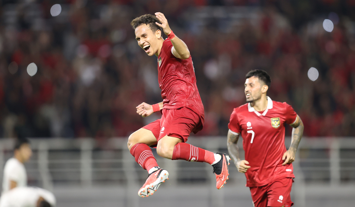 Penyerang timnas Indonesia Egy Maulana Vikri (kiri).