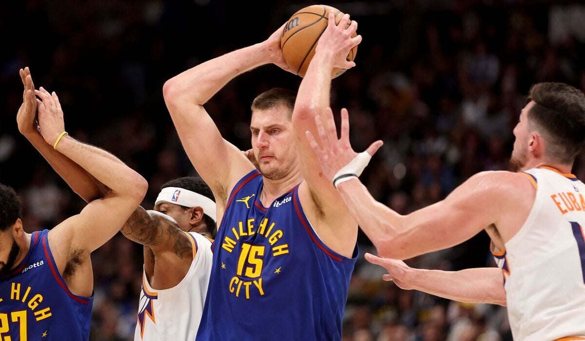 Pemain NBA tim Denver Nuggets Nikola Jokic.