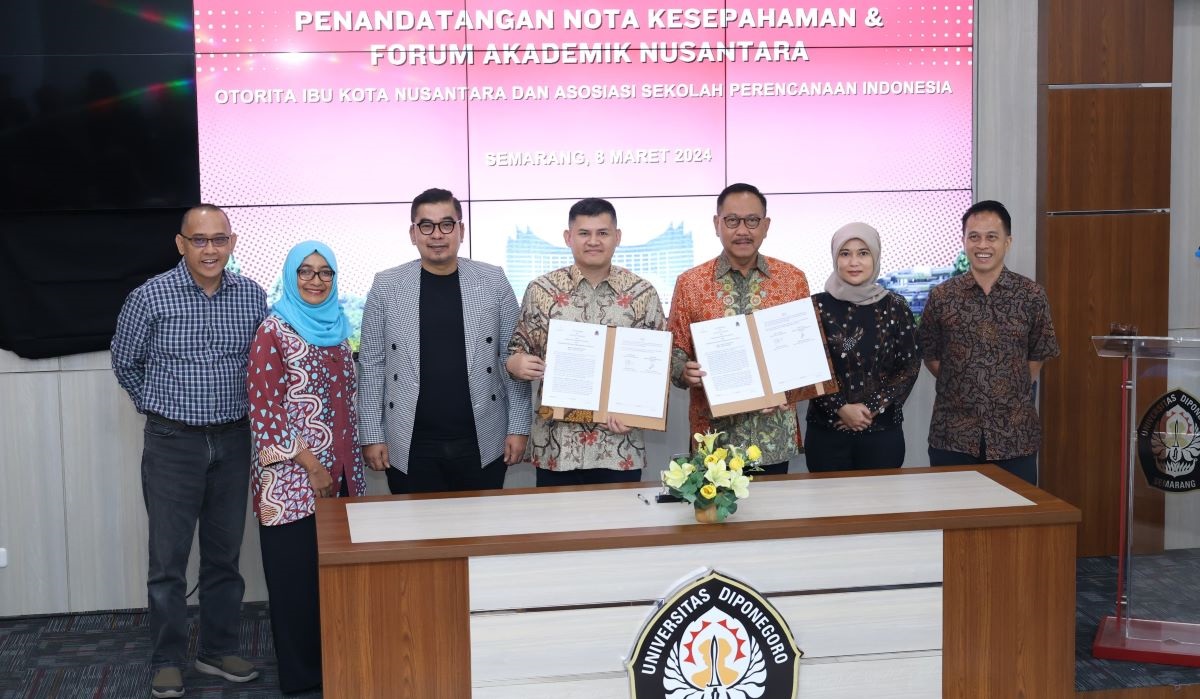 Penandatanganan nota kesepahaman antara Otorita Ibu Kota Nusantara (IKN) dan Asosiasi Sekolah Perencanaan Indonesia (ASPI).