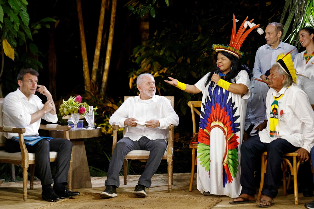 Presiden Prancis Emmanuel Macron dan Luiz Inacio Lula da Silva, meluncurkan rencana investasi hijau Amazon senilai miliar euro.