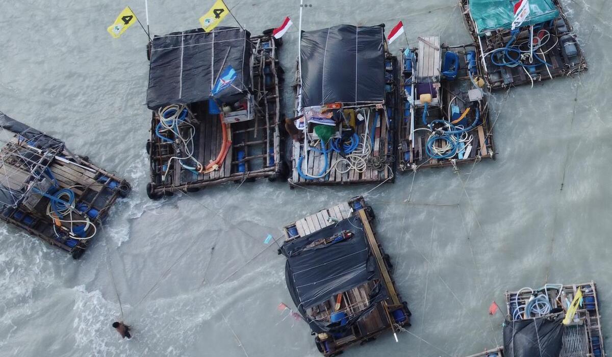 Kapal-kapal tambang timah ilegal di Bangka Belitung (Babel).