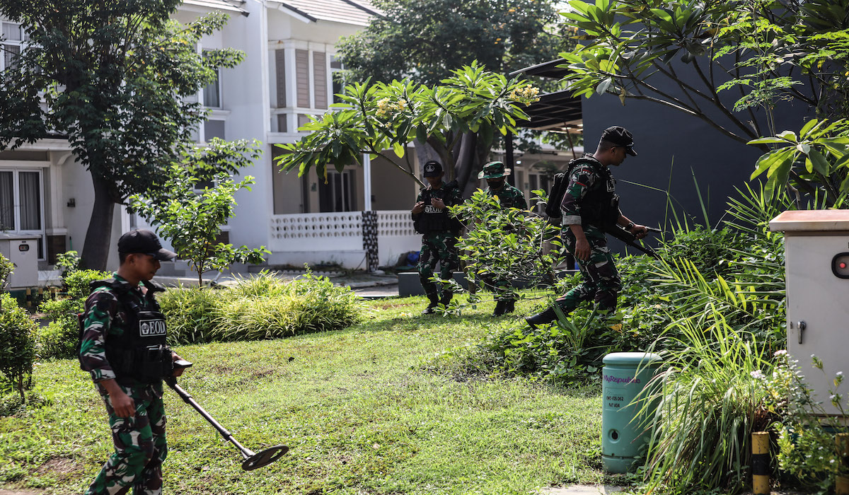 Ledakan gudang amunisi TNI AD Ciangsana, Gunung Putri, Kabupaten Bogor, Sabtu (30/3)