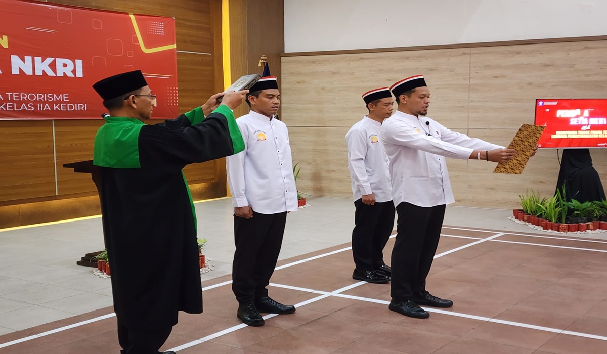 Tiga napi teroris di Lapas Kediri mengucapkan ikrar setia kepada NKRI