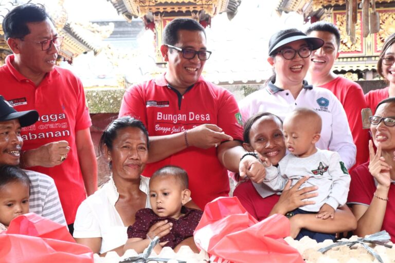Bupati Tabanan, I Komang Gede Sanjaya berhasil menurunkan angka stunting hingga pada angka 6,3%.