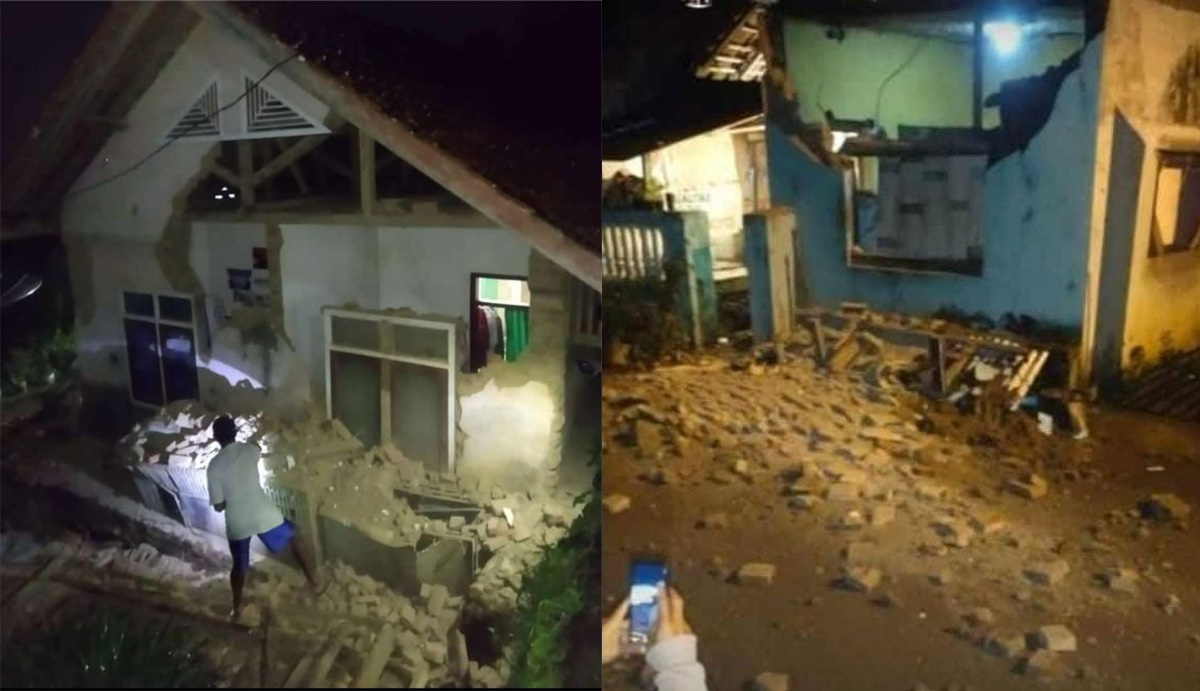 Sejumlah rumah di kawasan Kabupaten Ciamis mengalami kerusakan akibat gempa bumi bermagnitudo 6,5.