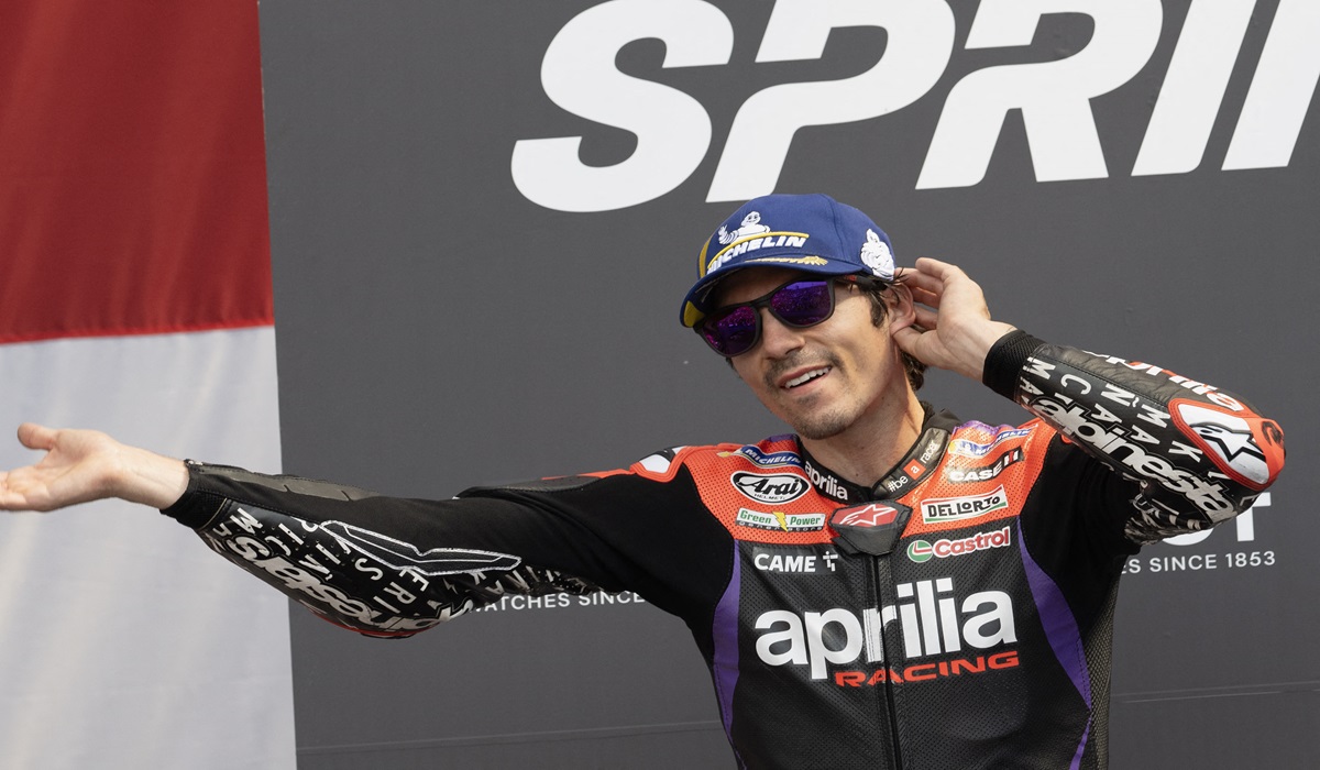 Pembalap Aprilia Maverick Vinales