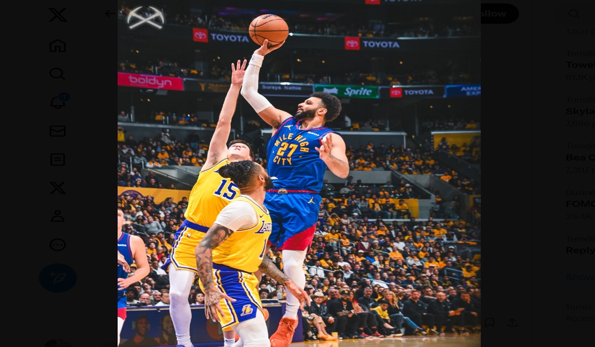 Laga playoff NBA antara Los Angeles Lakers dan Denver Nuggets
