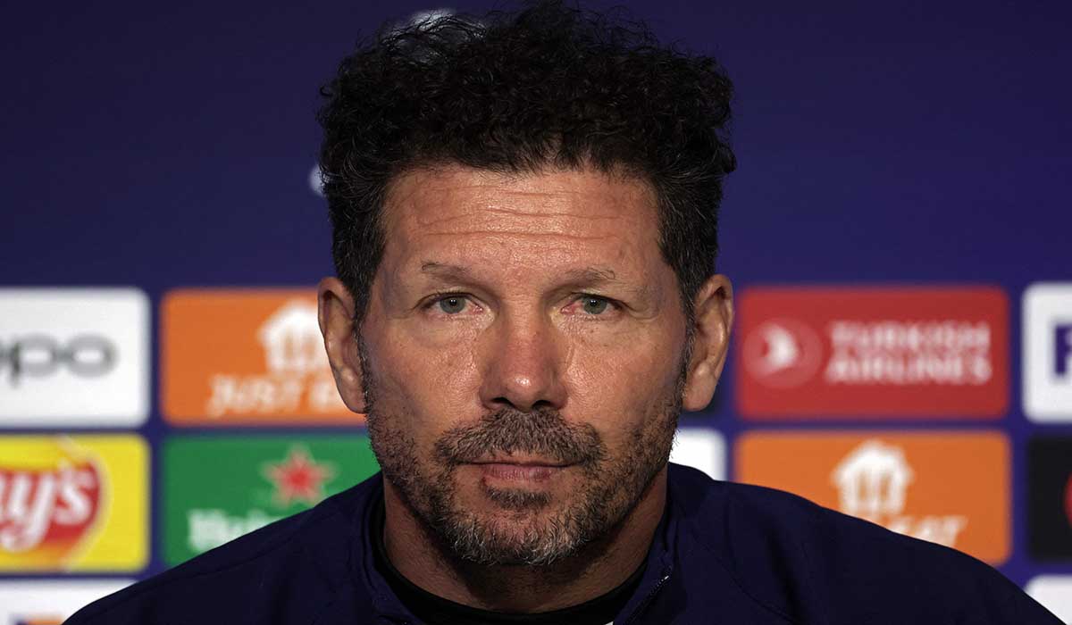 Pelatih Atletico Madrid Diego Simeone.