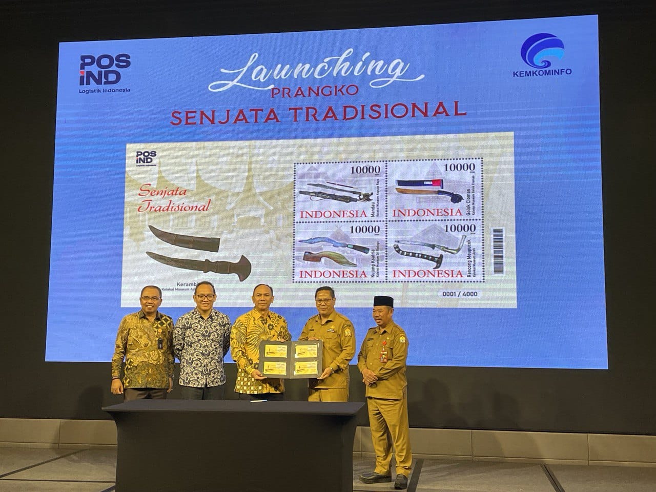 Peluncuran prangko Seri Senjata Tradisional