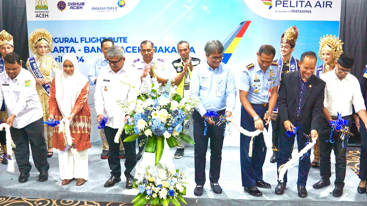 Seremoni penerbangan perdana rute Jakarta-Aceh-Jakarta
